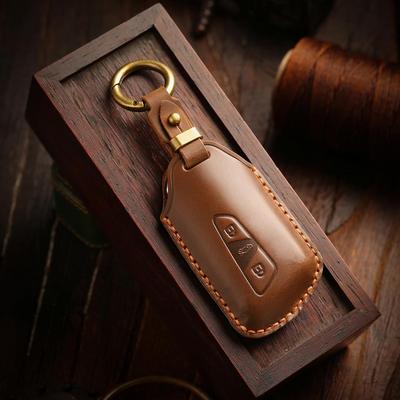 [Volkswagen2021-2024] Кожаный чехол для ключа автомобиля ручной работы, подходит для Golf 8 Santana