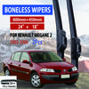 Для Renault Megane 2 2002-2006 автомобильный стеклоочиститель U-образный мягкий резиновый бескаркасный без кронштейна автомобильные дворники 24"+18"