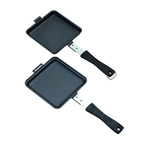 SOTO (ST-951) Japanese-Made Hot Sandwich Toast Pan, Iron Frying Pan with Detachable Plate, Scratch-Resistant and Rust-Resistant, Includes Recipe Book,