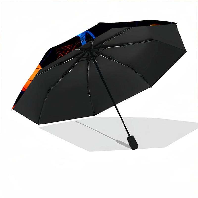 1pc Basketball Hoops Open/Close Folding Umbrella, All- Portable Umbrella for & Men, Stylish Accessory (Holiday Gift) 8-Rib yy251213106