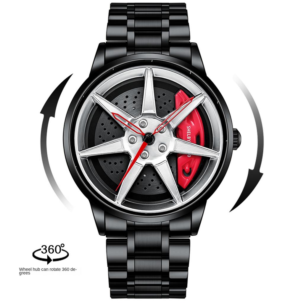 SVJ оригинальные часы-ступица с колесом, мужские GT500, вращающийся трехмерный полый циферблат, модификация автомобиля, таблица культурной концепции