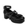 Lolita Women Mary Jane Shoes Pumps Platform Chunky Heel Ankle Strap Uniform Dress Shoes Heeled Gothic Oxfords Big Size 48