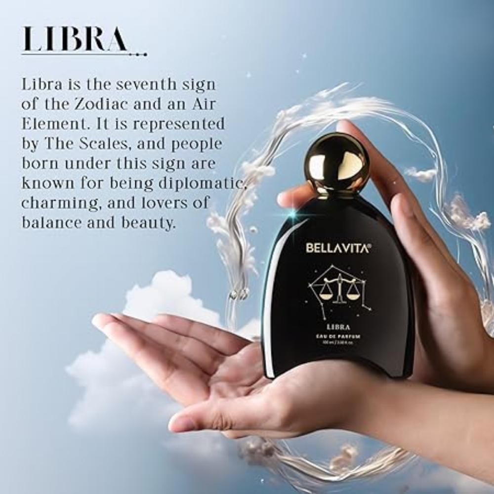 BELLAVITA Коллекция Zodiac Весы EDP Унисекс | Пряный, Лаванда и Сандаловое дерево | Премиальный Стойкий Аромат Духи для Мужчин и Женщин, 100 мл