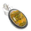 Natural Ocean Jasper Gemstone 925 Sterling Silver Jewelry Pendant 2.56" M9C65