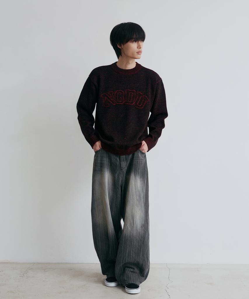 NODU Logo Ring Round Knit [Dark Red]