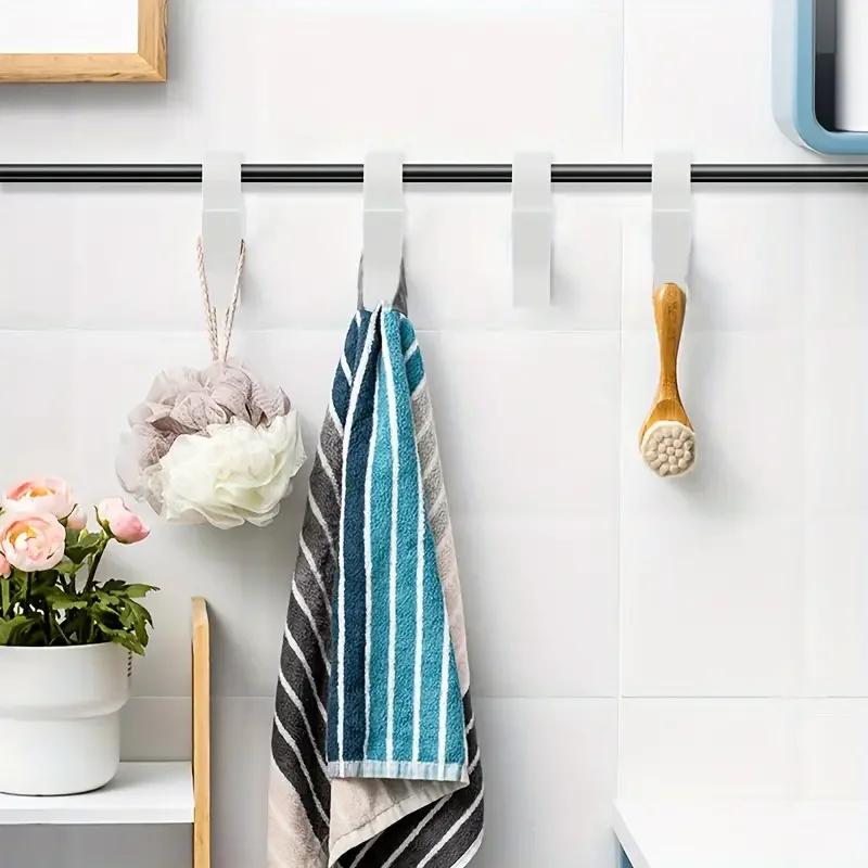 4 шт. Держатель для полотенец для ванной и душа, вешалка, нагреваемая радиаторная рейка, крючки-клипсы, полки для хранения, крючки для одежды/шарфов