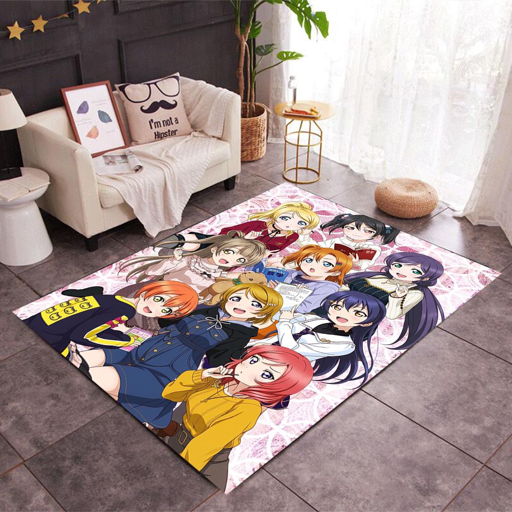 Girl Power Celebration Floor Mat Suitable for Outdoor Dining Room Kitchen Playrooms Anti-slip Rug Anime Office Decor Gift for Festivals