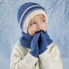Детская шапка, перчатки, шарф, костюм, зимний бархат, защита для ушей, вязаная шерстяная шапка, детская теплая шапка для отдыха на природе