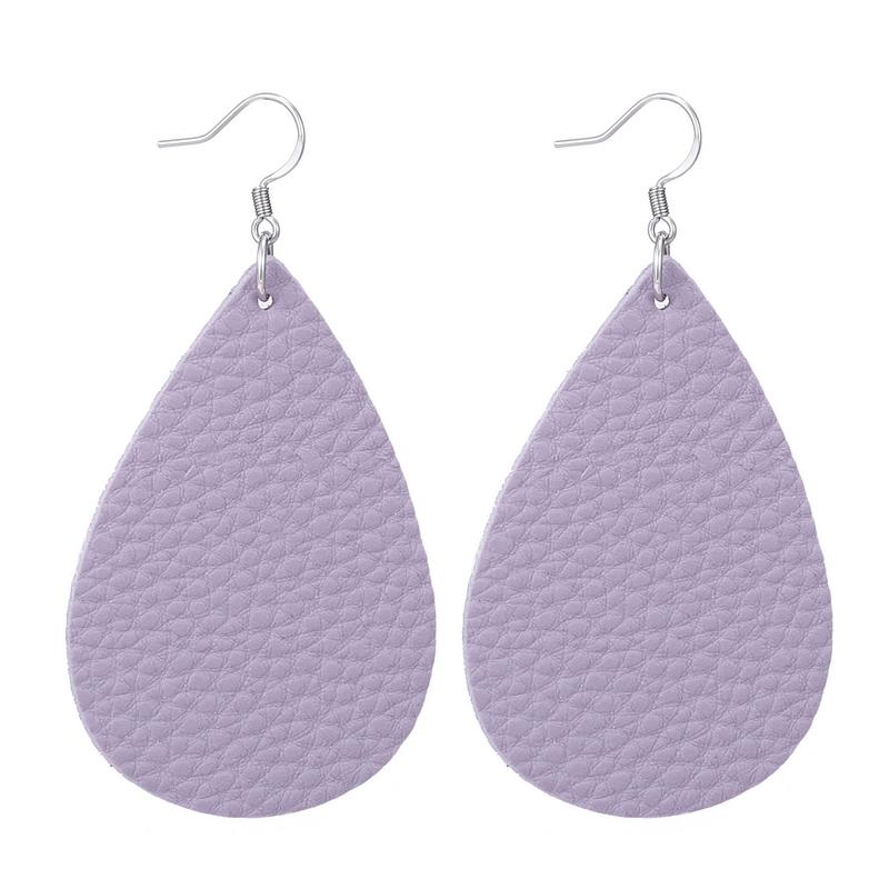 Fashion 29 Colors Teardrop Leather Earrings Lightweight Drop Earings Zircon Antique Dangle Earrings For Women Gifts Wholesale