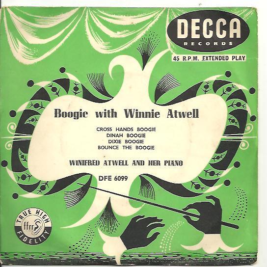 7-дюймовая пластинка WINIFRED ATWELL Boogie With Winifred Atwell DFE6099 DECCA 1955 UK Джаз Б/у