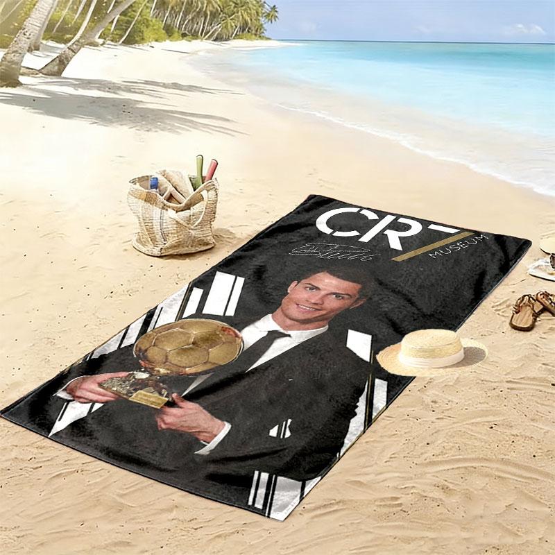 CR7 Print Beach Towel, Large Soft Quick Dry Towel for Beach Camping Swimming