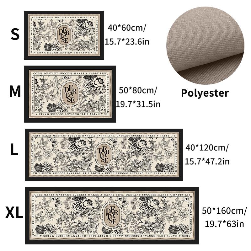 Нескользящий кухонный коврик, длинный коврик для кухни, напечатанный коврик для ног для балкона, ванной комнаты, домашний декор, ковер, входной коврик