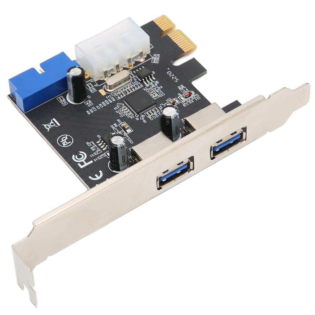 PCIE To USB3.0 Expansion Card 2 Ports High Speed Stable Transfer 20 Pin Connector Usb Pcie Card