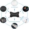 Comfortable Auto Seat Head Neck Rest Cushion PU Leather Headrest Pillow Pad  Car Decoration