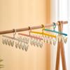 Plastic 8 Clips Clothes Drying Hanger Windproof Seamless Clothes Drying Rack Non-slip Underwear Socks Holder Dormitory