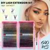 640 Tufts Diy Multi-Haired Eyelashes Book 10-16Mm Natural Thick D Song Segmented False Eyelash Set