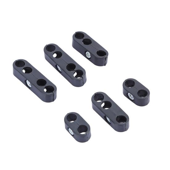 6Pcs/Set Wire Separator Professional Robust Black Spark Plug Cable Divider 7mm