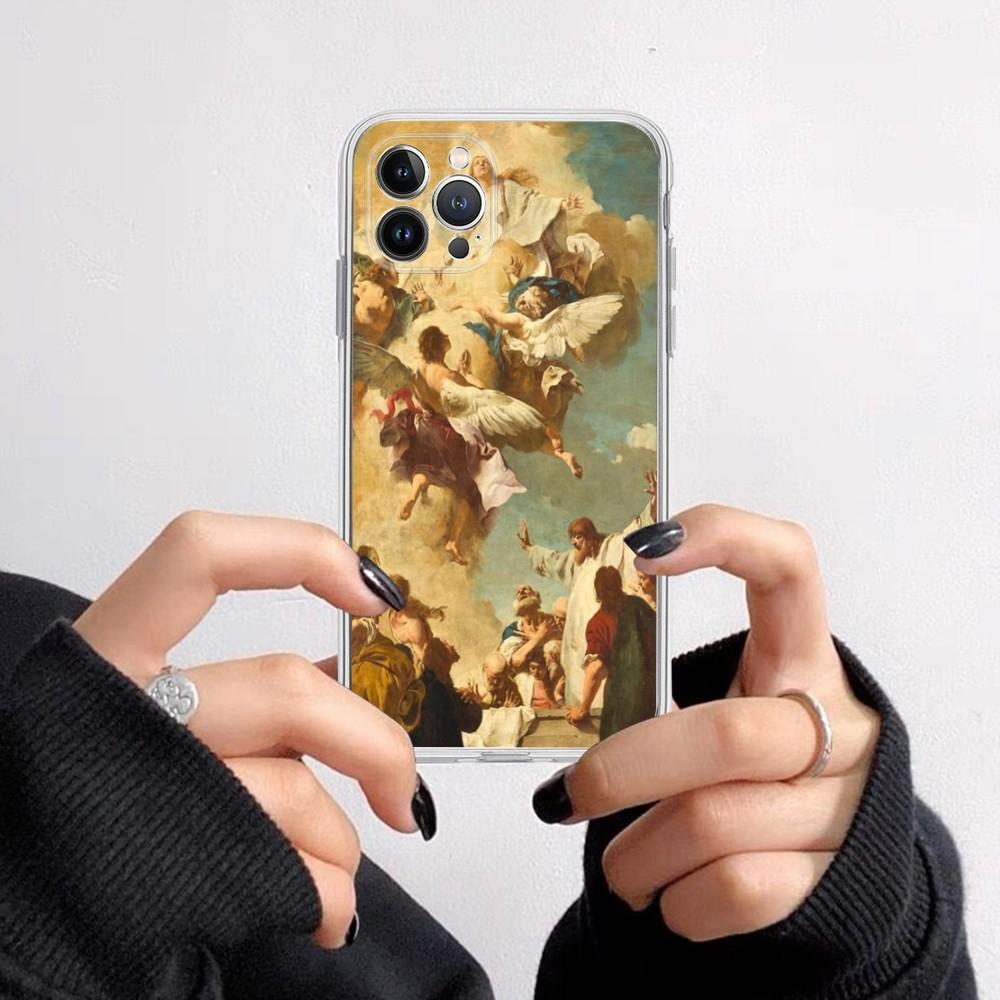 Чехол для телефона в стиле Ренессанса для iPhone 16 15 8 7 6 6S Plus X SE XR XS 14 11 12 13 Mini Pro Max Мобильный чехол