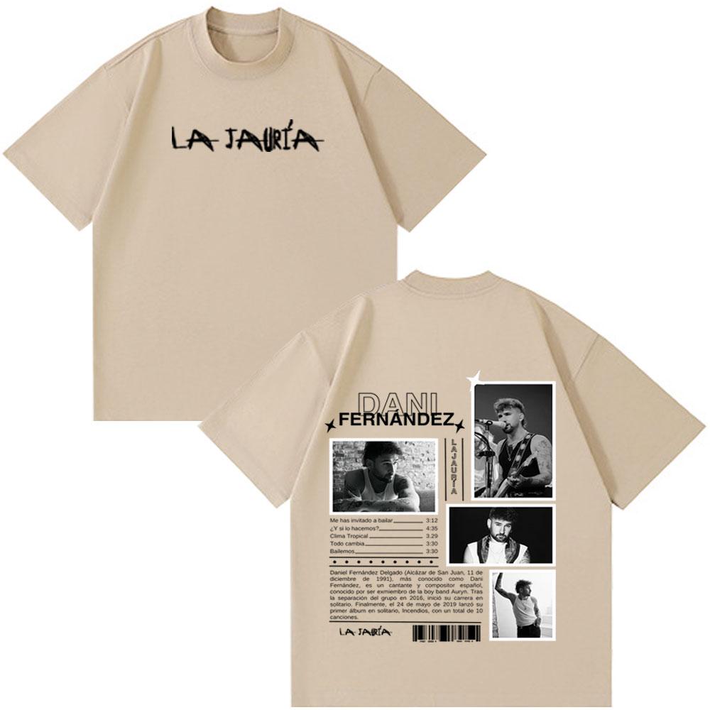 Hot Sale 2026 Rapper Dani Fernandez Album Tour Print Tees Men Women Hiphop Tshirts Shortsleeved Loose Casual Cotton Tshirts
