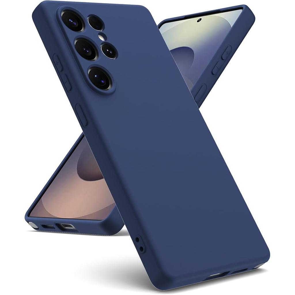 Роскошный чехол из жидкого силикона для Samsung Galaxy S25 Ultra S24 S25 S23 S22 S21 FE S20 Plus + S24+ S25+ Мягкий резиновый чехол Бампер