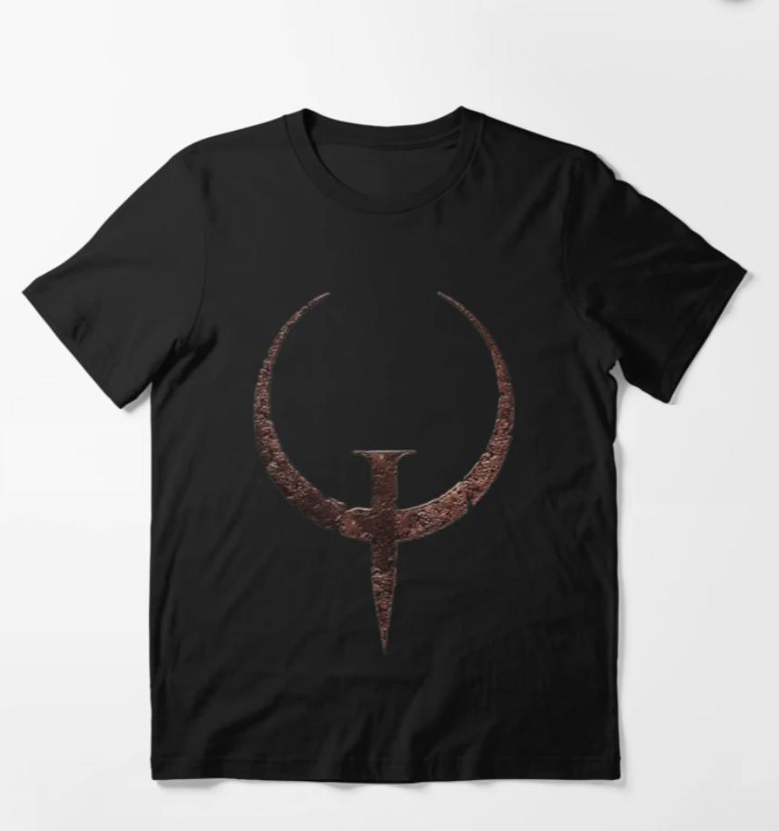 QUAKE 1 LOGO GAME T shirt BLACK WHITE SIZES FROM S TO 5XL Unisex T-Shirt