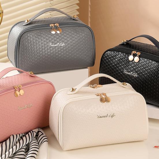 Дорожная косметичка женская водонепроницаемая органайзер для косметики с верхней ручкой косметичка с влажным отделением для деловых поездок отпуска