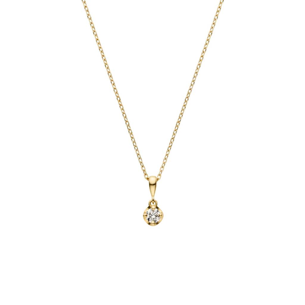 Vendome Necklace K18 Yellow Gold Single Diamond GGVN013840DI [Official] [VIH Aoyama]