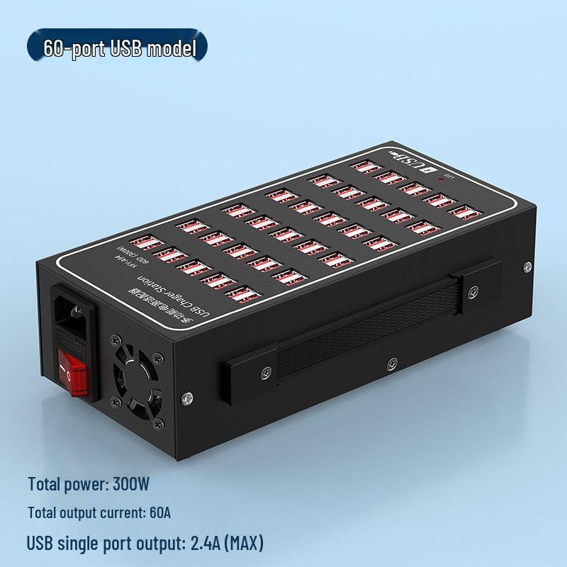 Многопортовое USB-быстрое зарядное устройство: Умная настольная зарядная станция для нескольких устройств