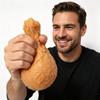 Большая мягкая игрушка-антистресс в виде ножки жареной курицы, с шариками внутри, пластичная, для сжимания в руке, портативная, сенсорная, для fidget-терапии, праздничный подарок на день рождения для друзей и семьи