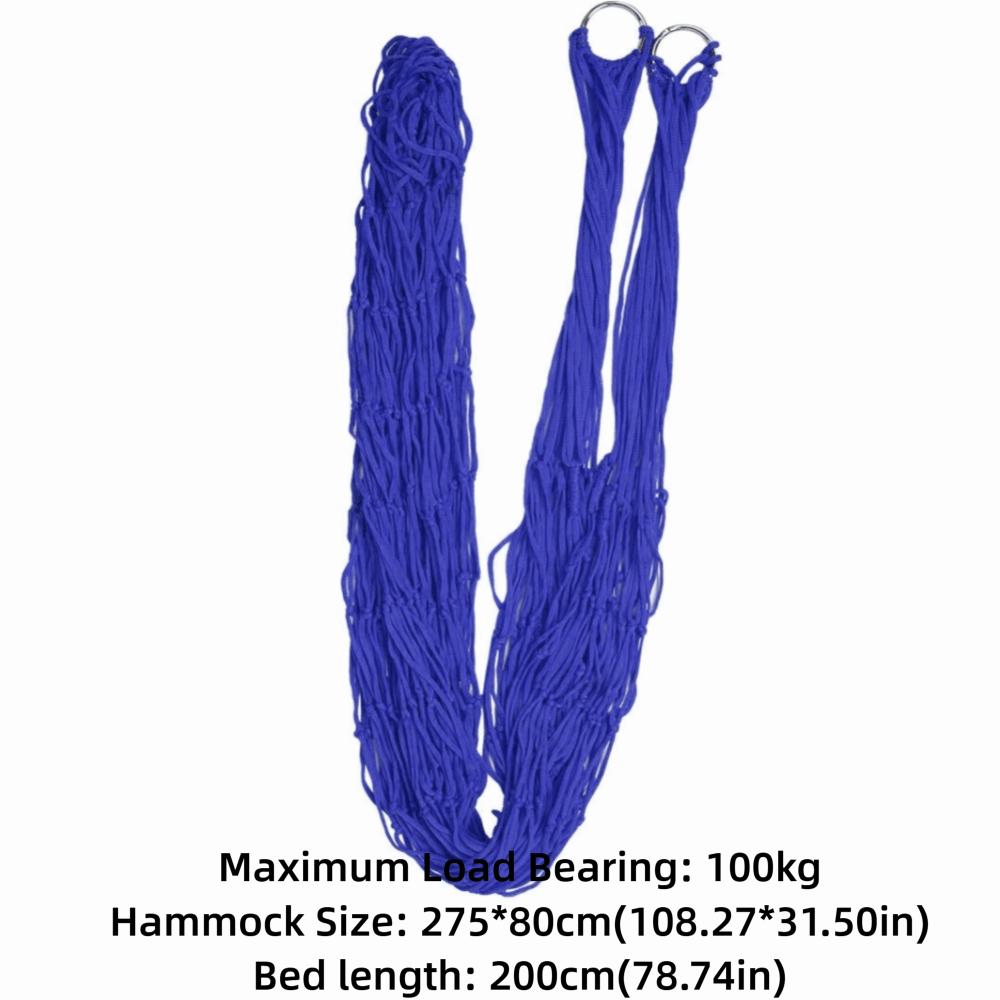 Smooth Net Nylon Mesh Hammock Colorful Sleeping Net Bed Durable Double Hammock Camping