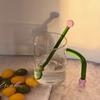 Длинная ручка кофейная ложка цветная стеклянная ложка ложка для мороженого палочка для размешивания ложка для смешивания термостойкая стеклянная ложка