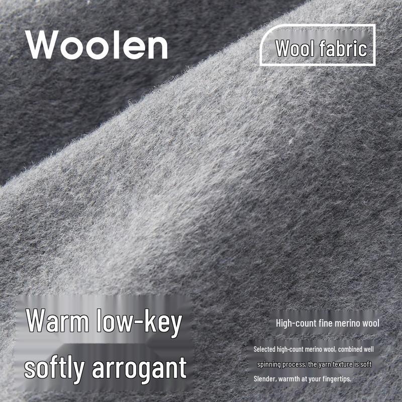 NVG·YOUNG Men's Winter Wool Blend Long Stand Collar Toggle Coat