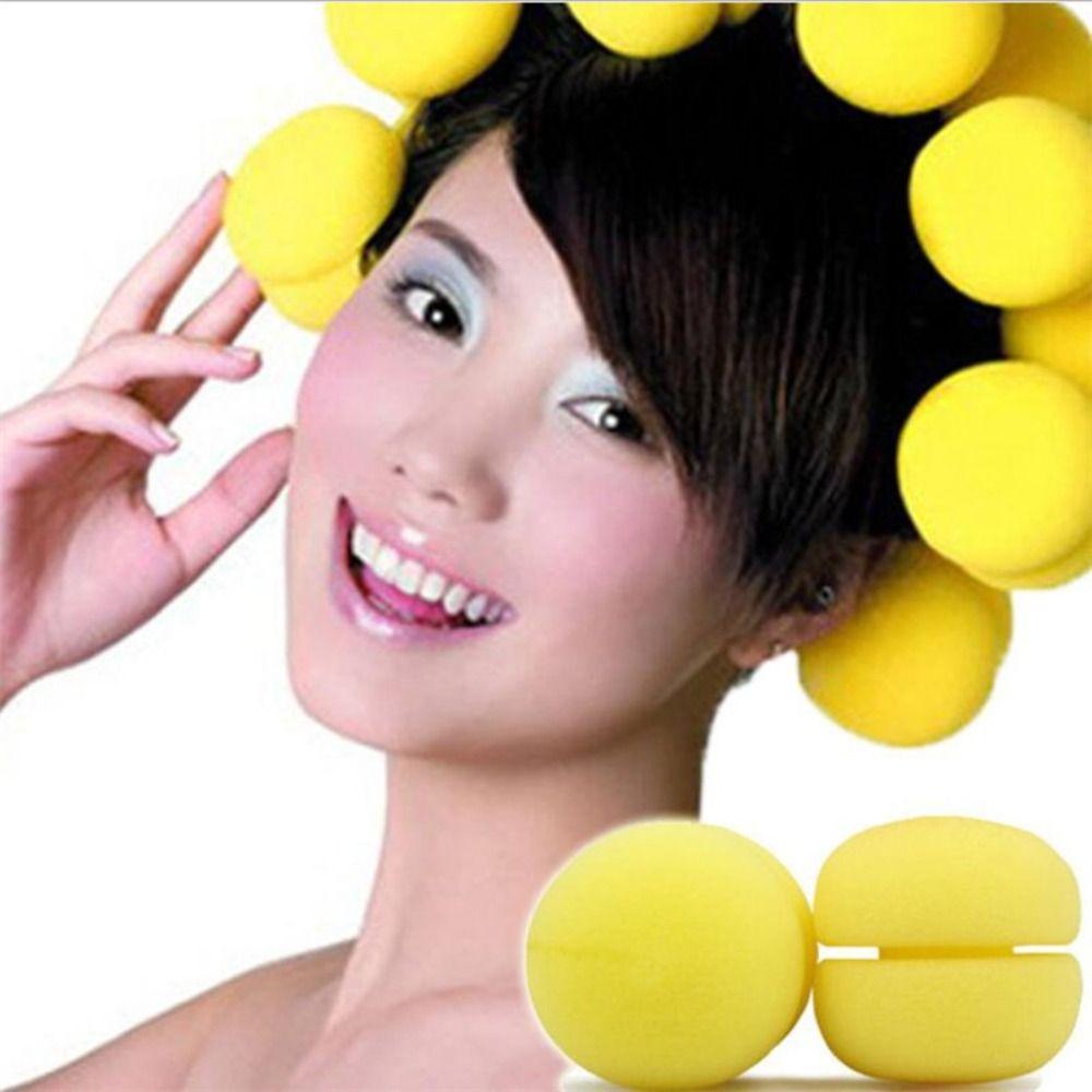 6PCS DIY Sponge Rollers Curlers Bouncy Curling Hair Head Hair Curler Strawberry Curler Long Hairs Hair Styling Tools