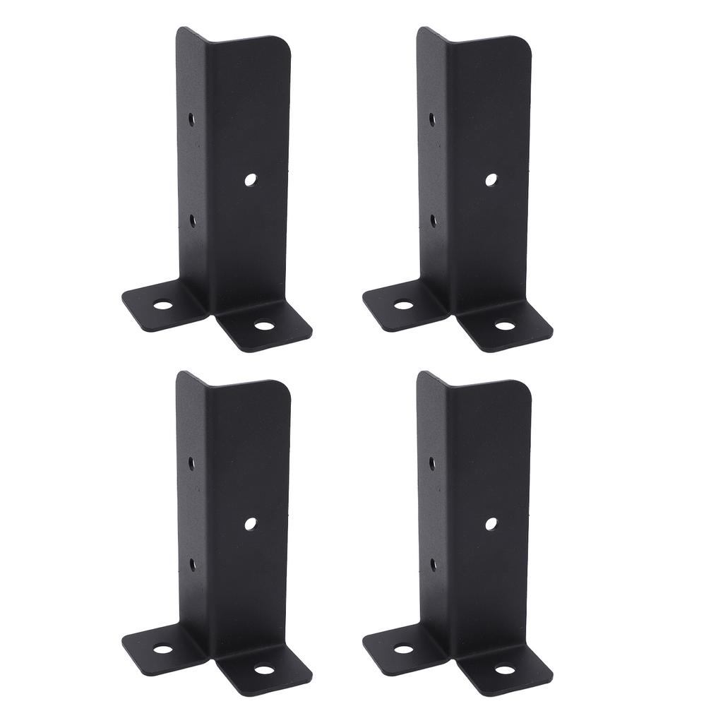 4 комплекта опорных кронштейнов для столбов, металлические базовые кронштейны, монтажный комплект для поддержки террасы, сверхпрочные, для забора, крыльца, перил, поручней