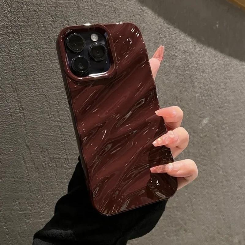 Мягкий чехол для телефона с волнистым узором в стиле конфет для iPhone 17 16 11 12 13 14 15 Pro Max Xs Max XR 7 8 Plus 17air Ударопрочный бампер