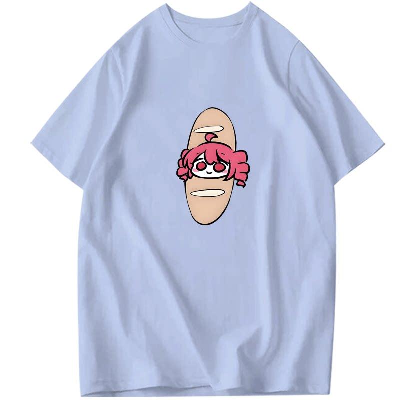 First Tone Co Naming Future Accent Teto Cartoon Animation Q Version Anime Printed Tshirt New Unisexs and Unisexs Casual Tshirt