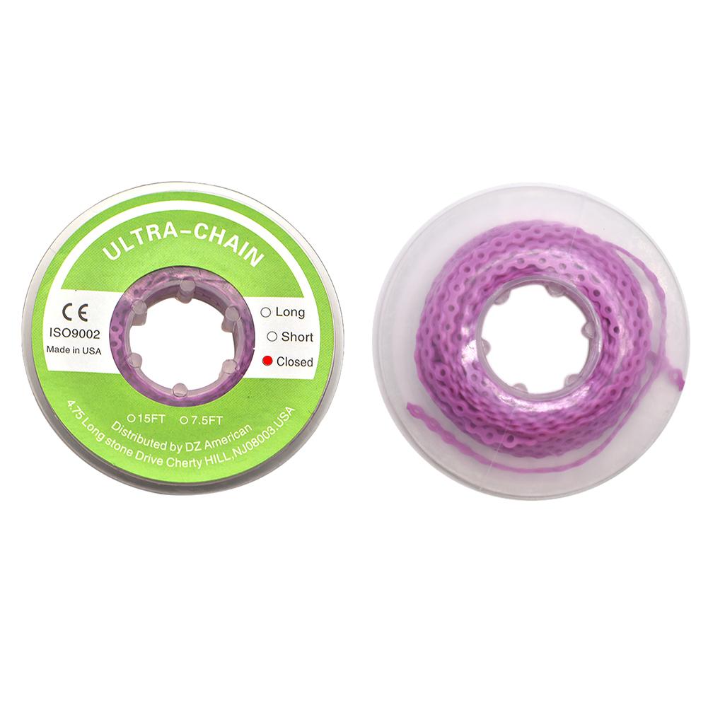 Стоматологическая ортодонтическая эластичная силовая цепь, резиновая сверхвысокопрочная силовая цепь, катушка с замкнутым расстоянием 4,75 м