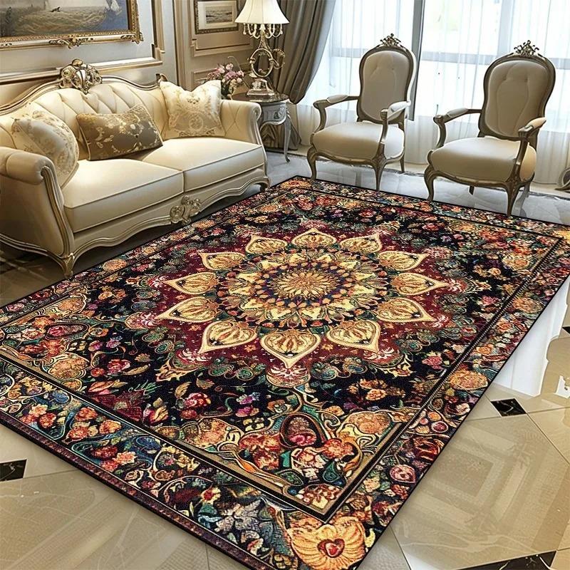 Персидский Черное Золото Роскошный Ковер для Гостиной Ковры Гостиная Маленькие Ковры для Спальни Комната Спальня и Офис Зона Дивана Нескользящий Декор