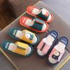 Children's Dinosaur Linen Slippers Female Spring and Autumn Seasons Home with Soft Bottom Cartoon Parent-child Cotton Linen Slippers Wholesale