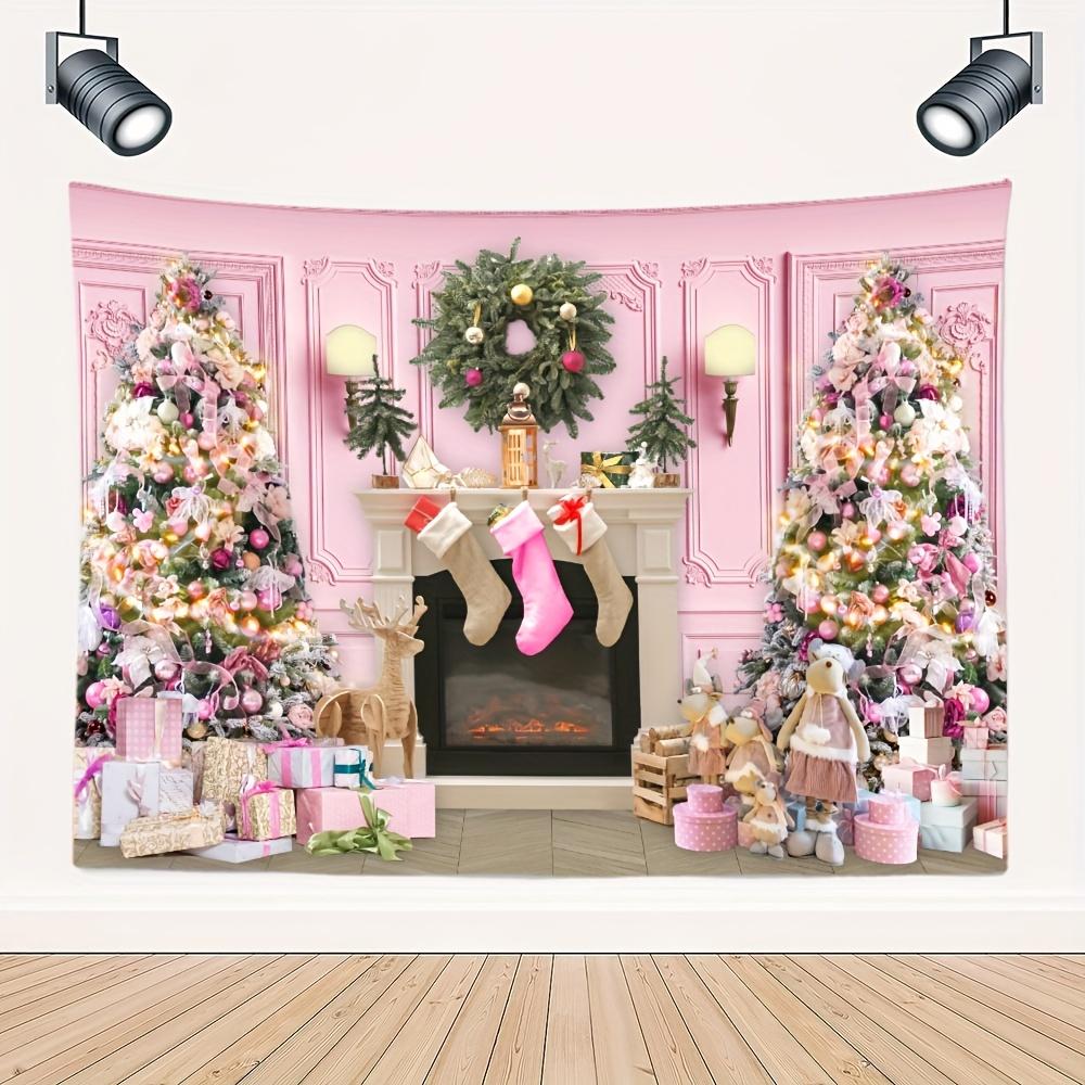 Christmas Tapestry Wall Hanging Christmas Gift Background Cloth Polyester Tapestry For Bedroom Living Room Party Home Decoration