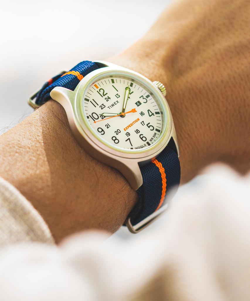 Taimaegseu Expedition Sierra Indiglo Тканевые Светящиеся Часы 40 мм