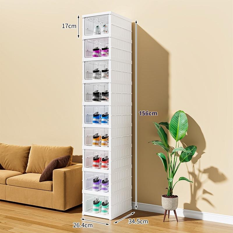 Transparent Dustproof Shoe Cabinet Multi-functional Large Capacity Stackable Shoes Cabinet Stackable Storage Organization Box