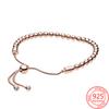 Genuine 925 Sterling Silver Moments Four Style Snake -Shaped Chain Sliding Bracelet Leather Bracelet Wedding Party Girl Jewelry