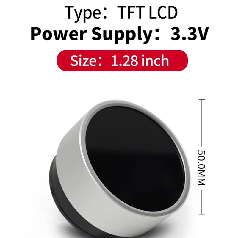 A25F-1.28" 240X240 Круглый Умный Экран Последовательный Порт IPS TFT LCD Модуль 240X240 Круглый Дисплей с Ручкой