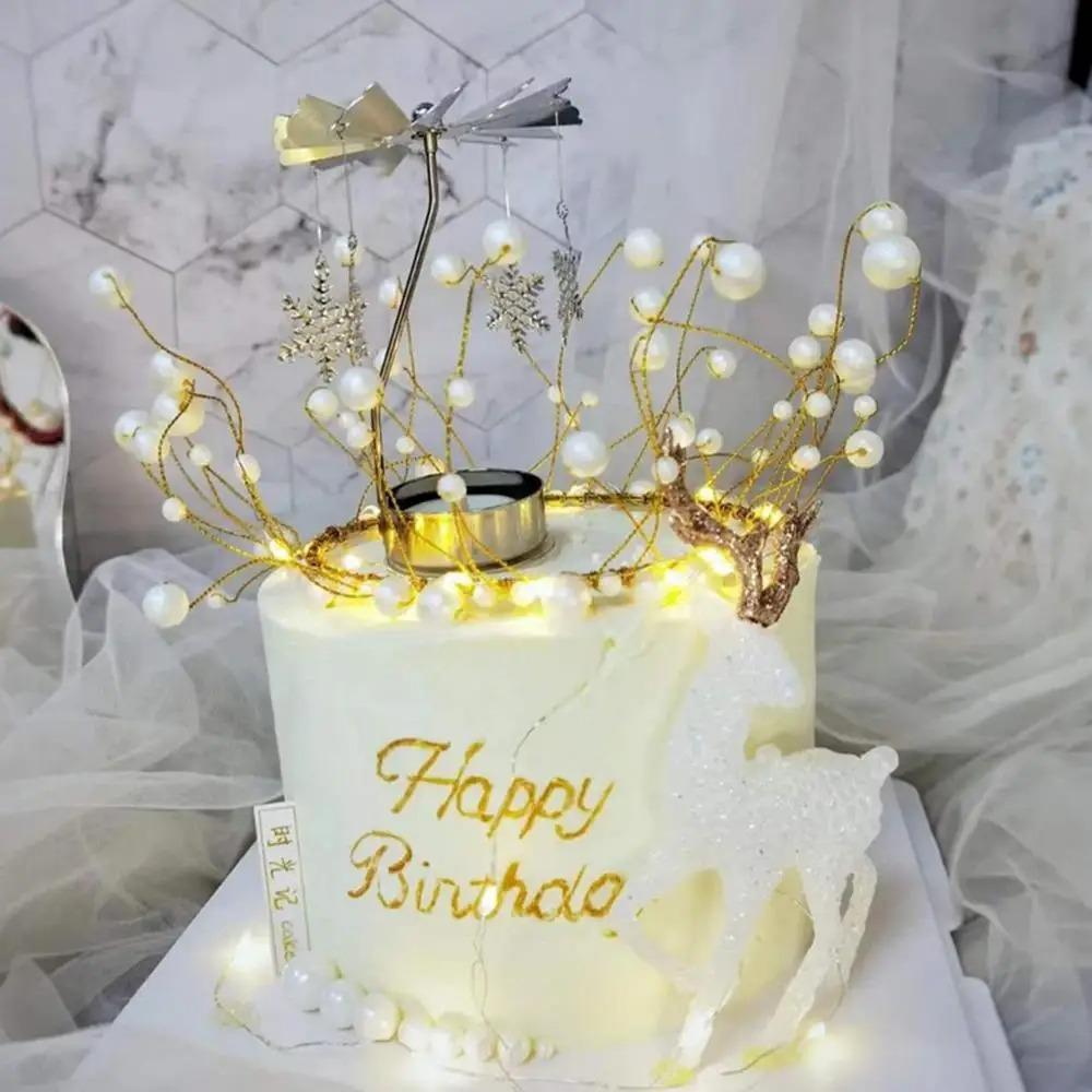 Hollow Metal Rotating Tea Light Holder Metal Rotating Candlesticks  Gift