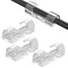 20Pcs Cable Management Clip Self Adhesive Home Office Transparent TV Laptop PC Ethernet Wire Data Power Supply Cord Holder Organizer Clamp