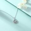 Zircon Diamond Star Moon Pendant 925 Sterling Silver Necklace Ladies Versatile Star Moon Silver Necklace