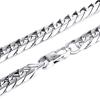 Silver Tone Stainless Steel Men's Chain Necklace Heavy Huge Jewelry Curb Cuban Chain