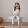 Korean Autumn Pajamas for Girls: Long-Sleeve Baby and Toddler Sleepwear Set