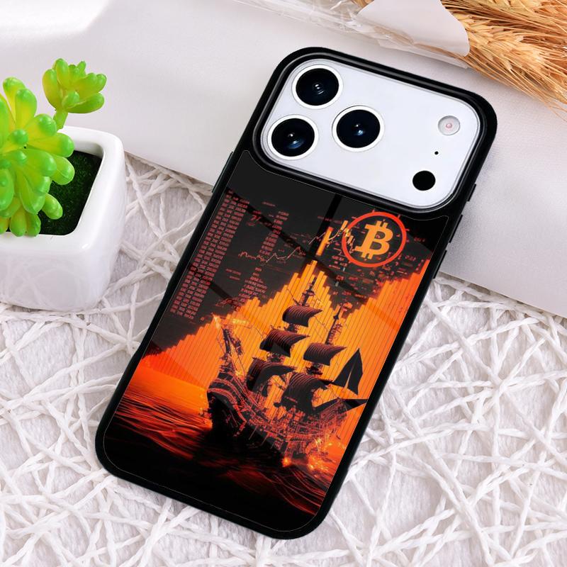 Чехол для телефона BTC Bitcoin для iPhone 17 Air 16 15 11 12 14 13 Pro Max Ударопрочный чехол